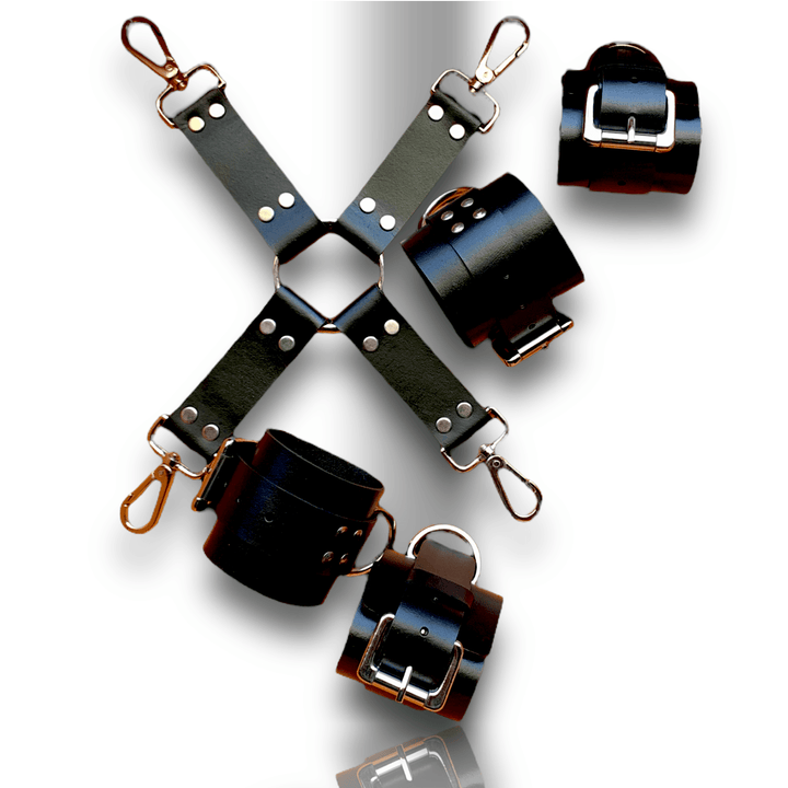 Subculture Restraint Cuffs (Wrist &amp; Ankle), genuine leather restraint cuffs by Subculture, styled look