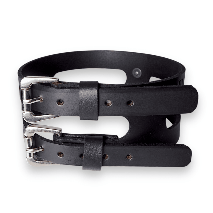 Cassandra Unisex Leather Collar, genuine leather collar by Subculture, close-up