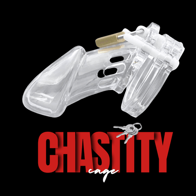Chastity Plastic Cage Men, transparent plastic chastity cage by Subculture