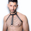 fetish fashion genuine handmade leather chain body harness unisex fashion