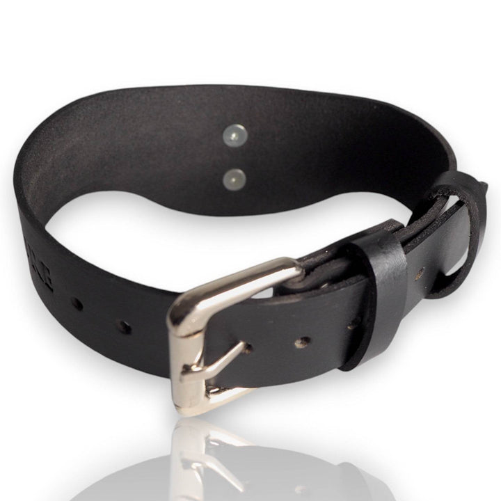 Rose Unisex Collar, genuine leather collar by Subculture, detail view