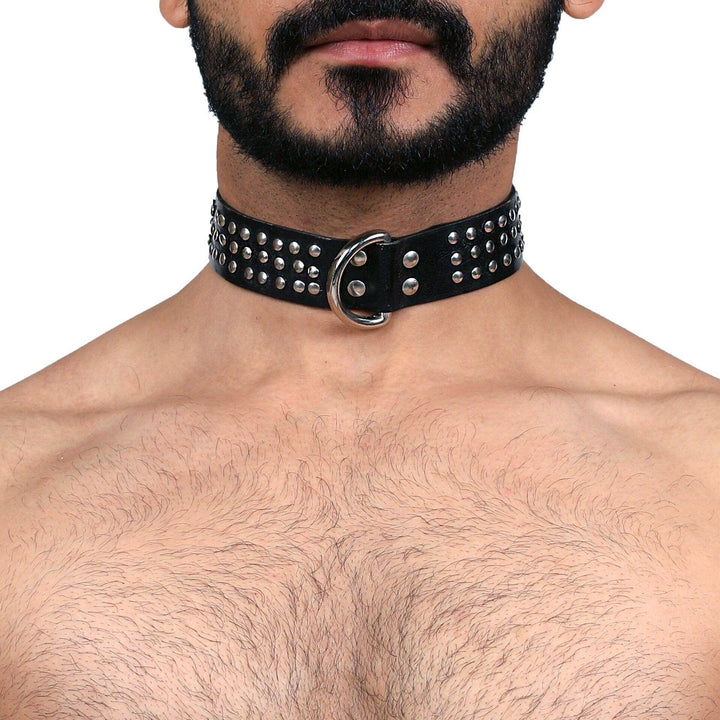 Stallion Studded Choker, genuine leather collar by Subculture