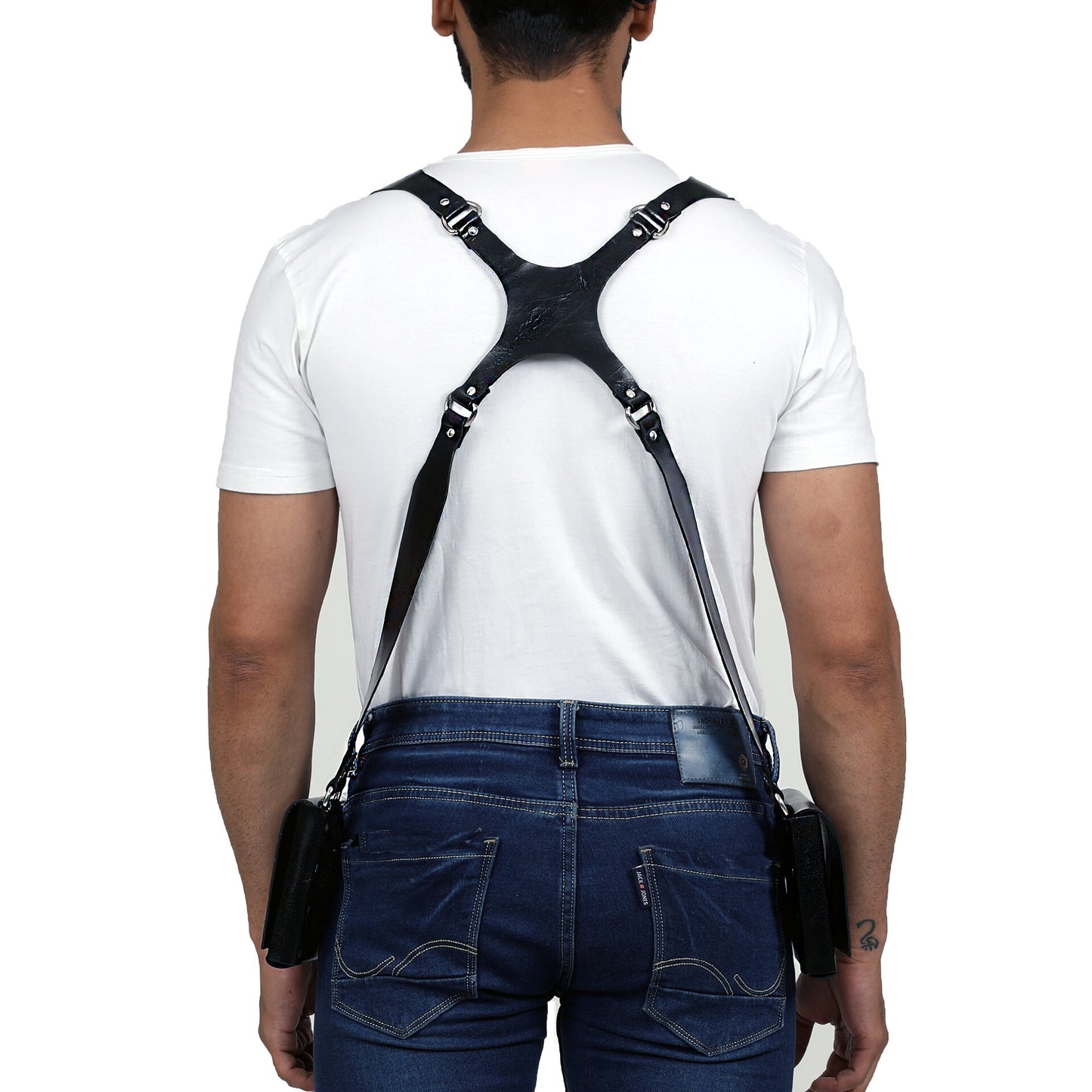 DUAL BAG LEATHER HARNESS - Subculture