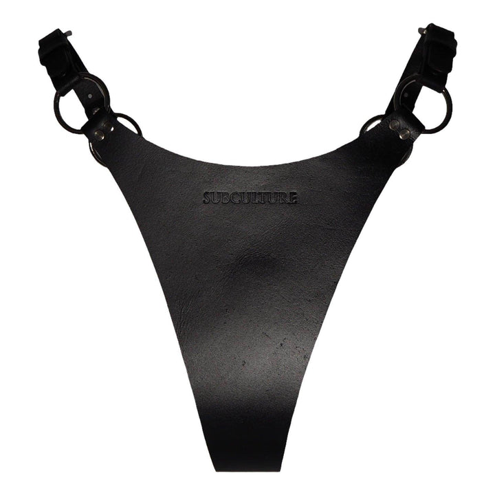 Leather Thong, genuine leather thong by Subculture, detail view