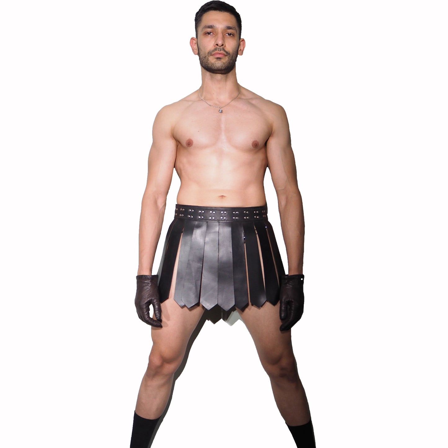 Leather unisex fashion skirt clothing