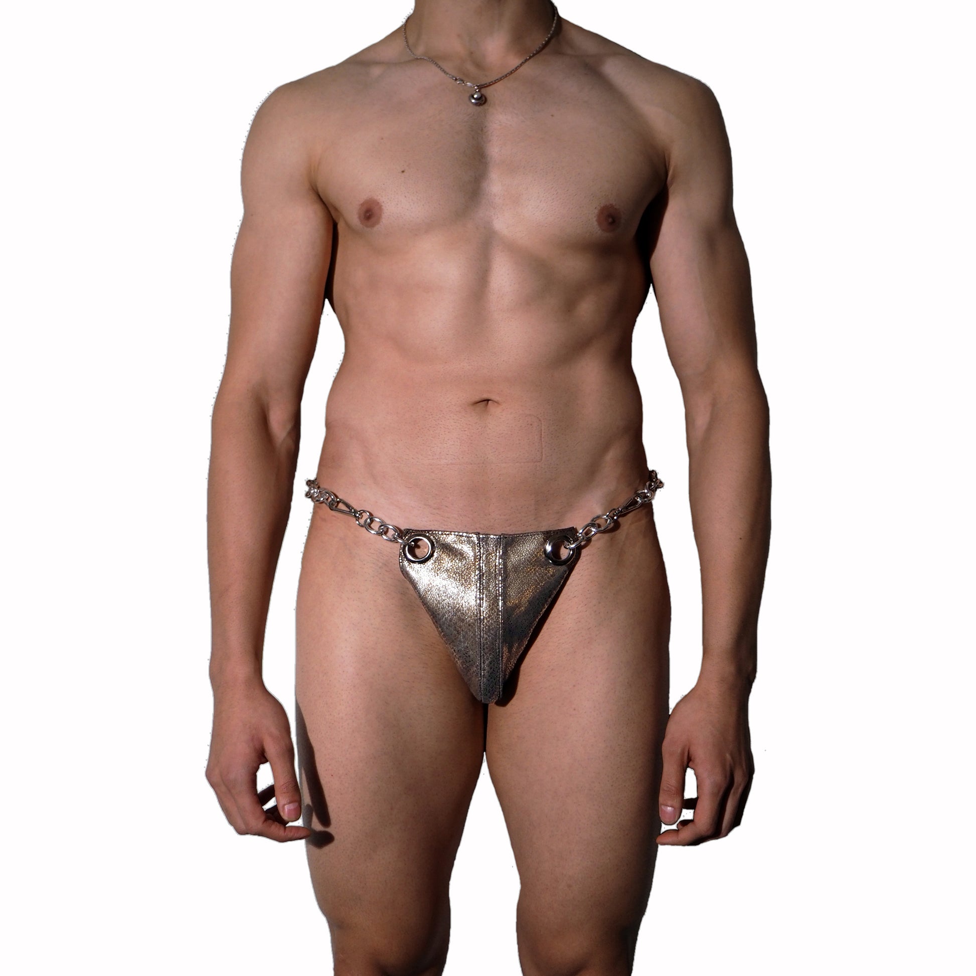 mens genuine leather thong
