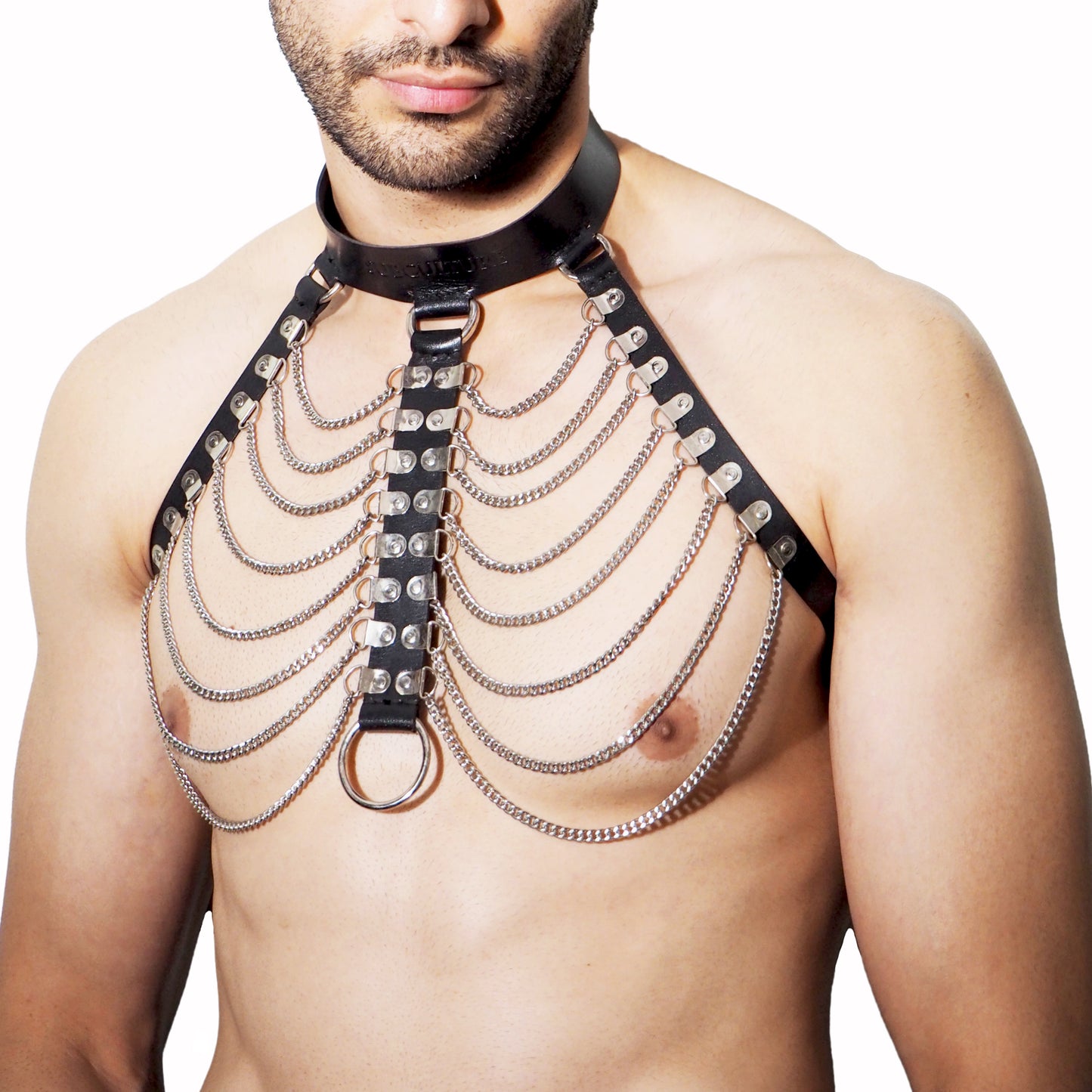 Subculture Unisex Fetish-Fashion Chain Harness Set